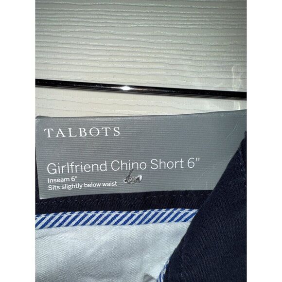 NWT Talbots Navy Girlfriend Chino Short 6” Inseam Size 4 - Picture 12 of 13